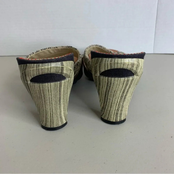 DIESEL y2k Printed Suede Mules Slip On Heeled Sandals Size 8.5/9 (no size tag) - Picture 4 of 12